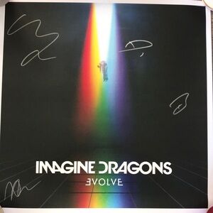 IMAGINE DRAGONS AUTOGRAPHED POSTER